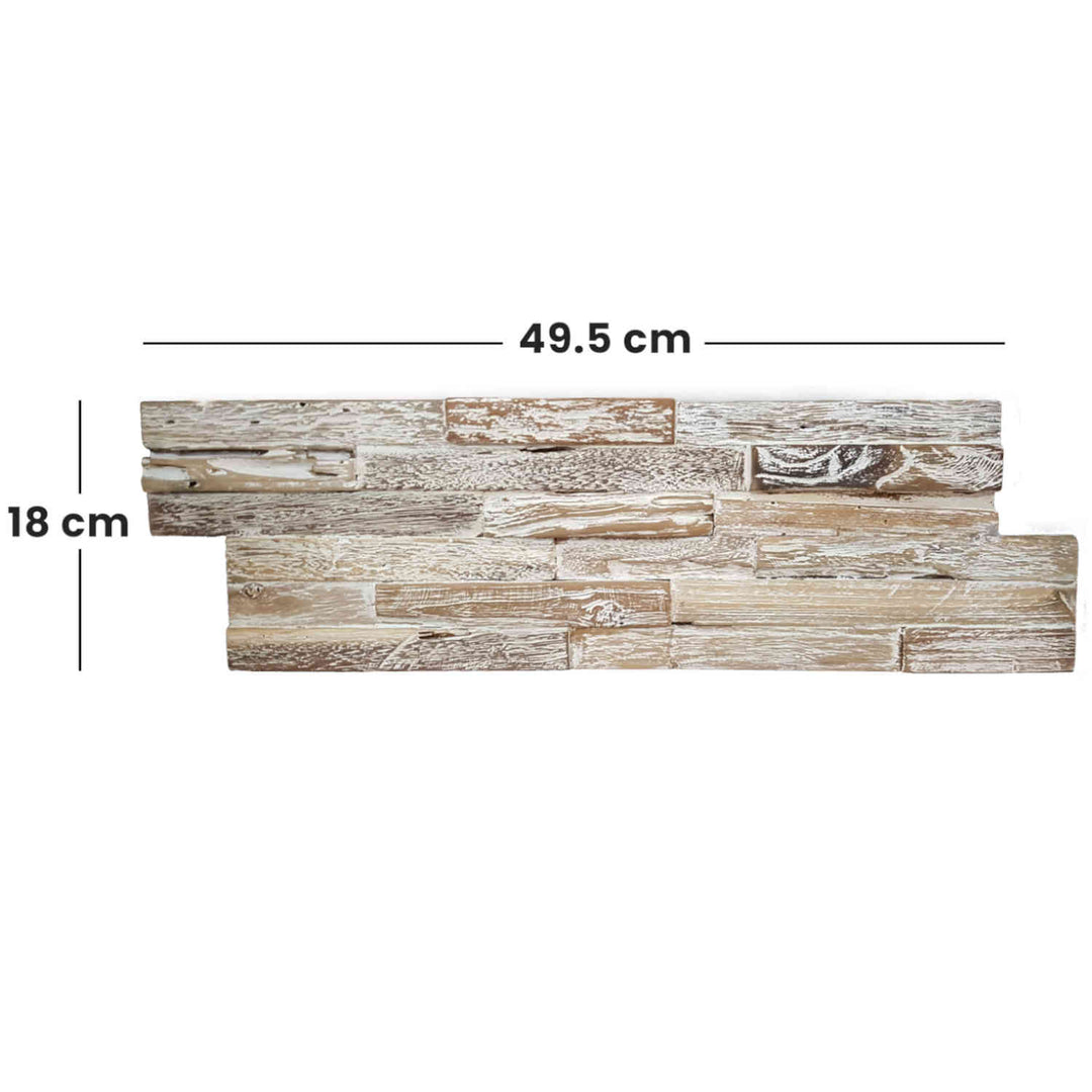 Wood wall paneling White Washed Coral
