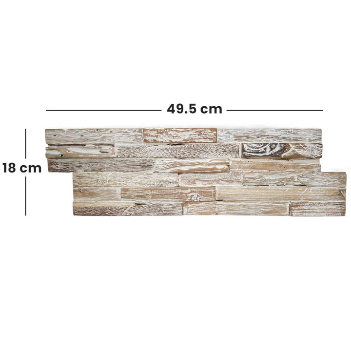 Wood wall paneling White Washed Coral