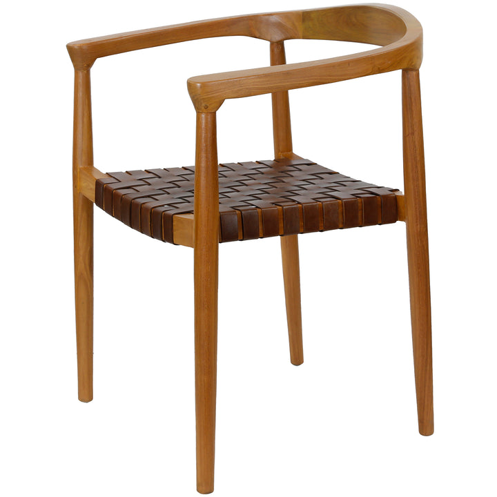 Leather dining chair