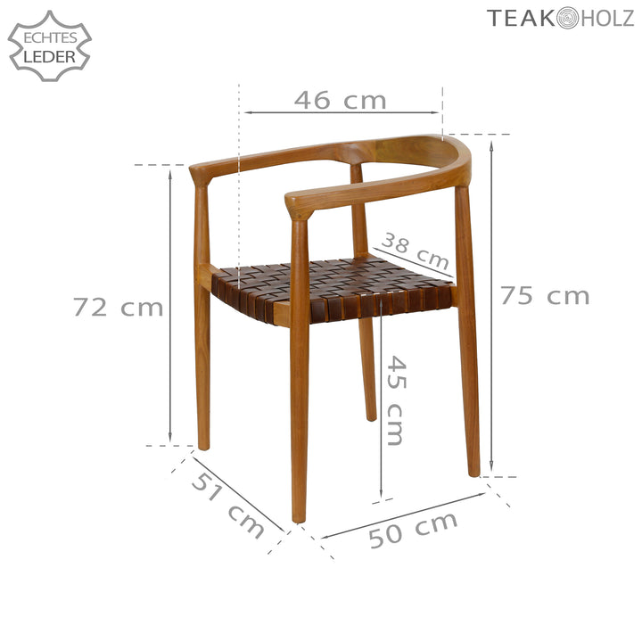 Leather dining chair