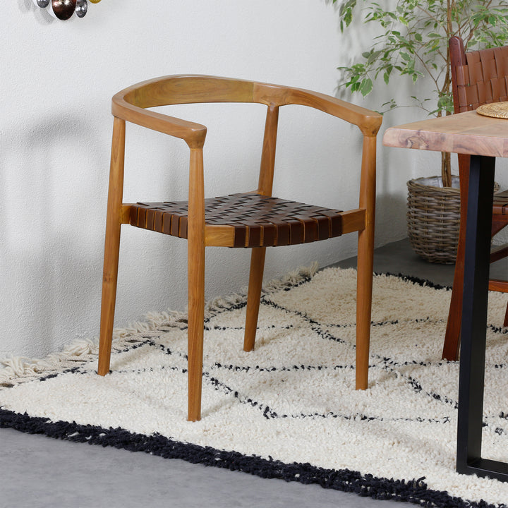 Leather dining chair
