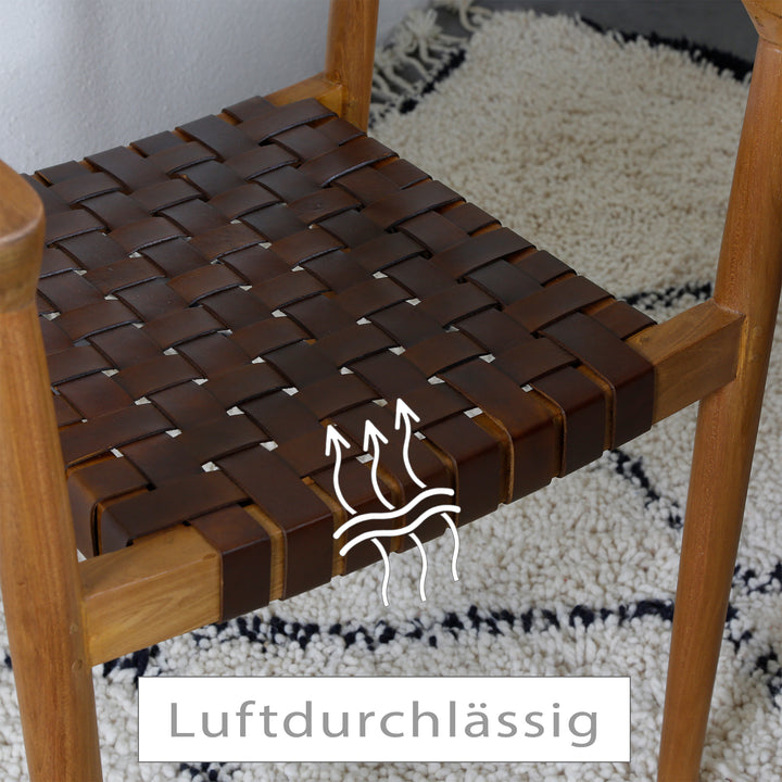 Leather dining chair