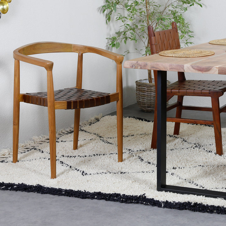 Leather dining chair