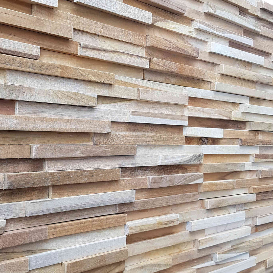 Wood wall paneling Natural Ripple