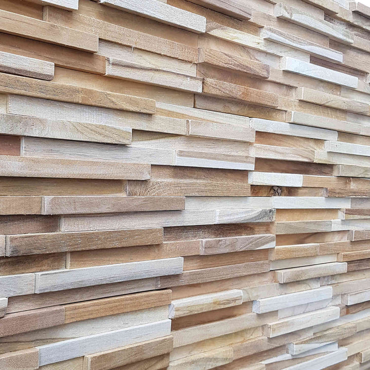 Wood wall paneling Natural Ripple