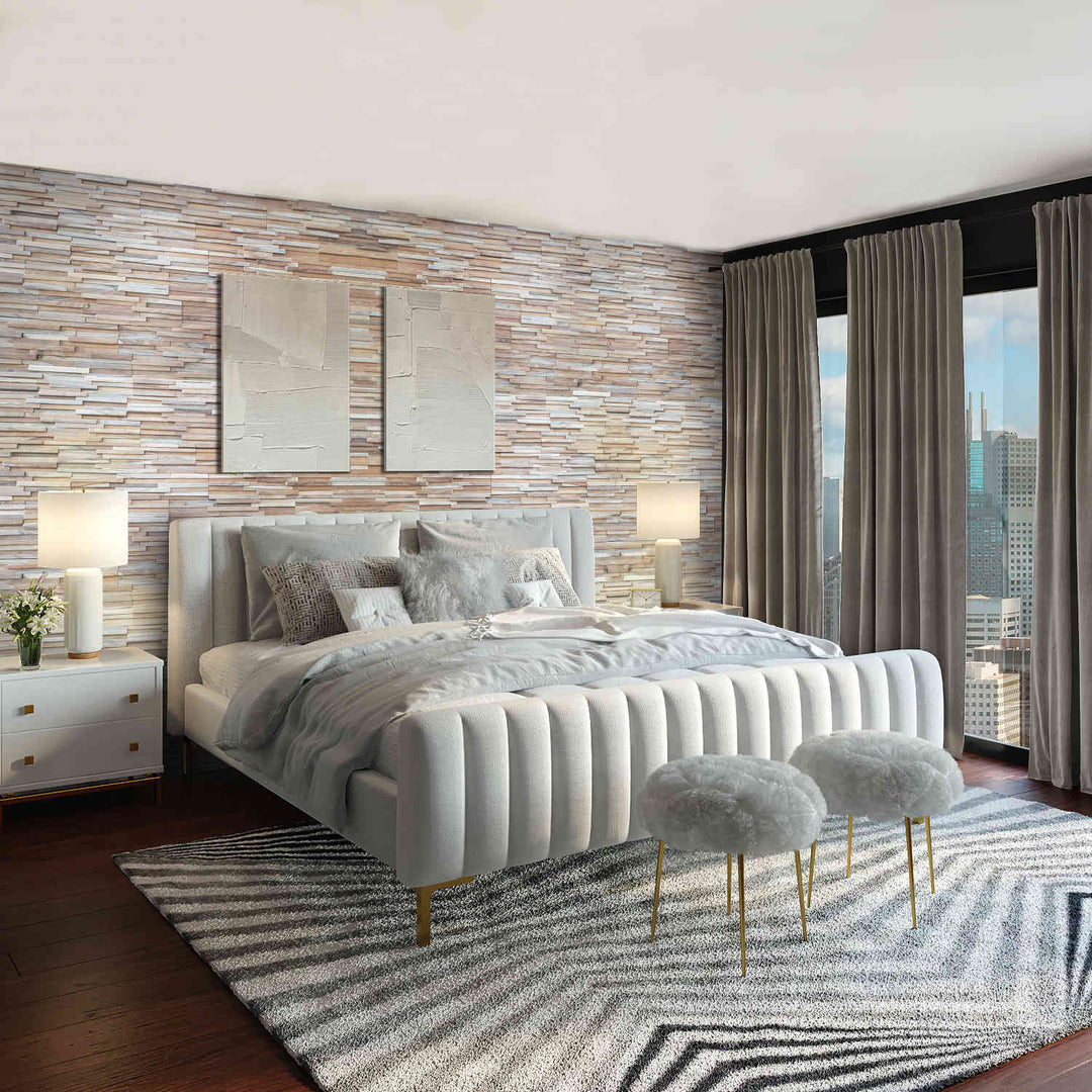 Wood wall paneling Natural Ripple