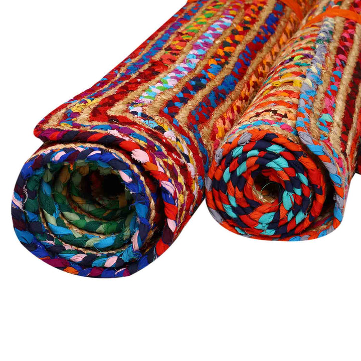 Jute rug Esha colorful