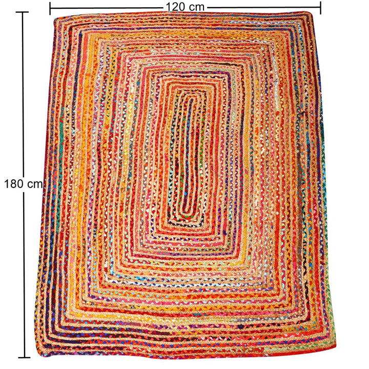 Jute rug Esha colorful