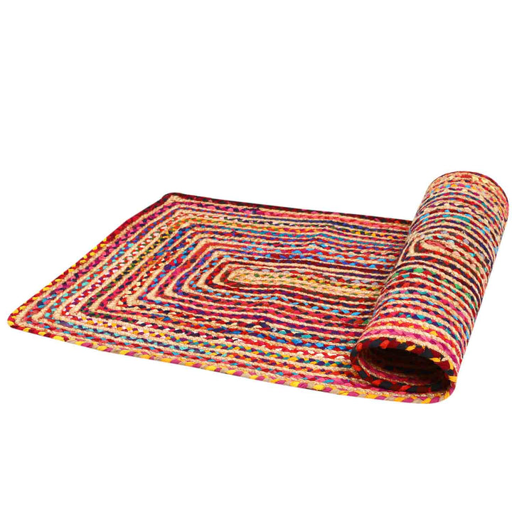 Jute rug Esha colorful
