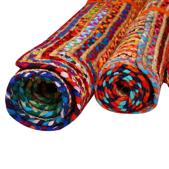 Jute rug Esha colorful