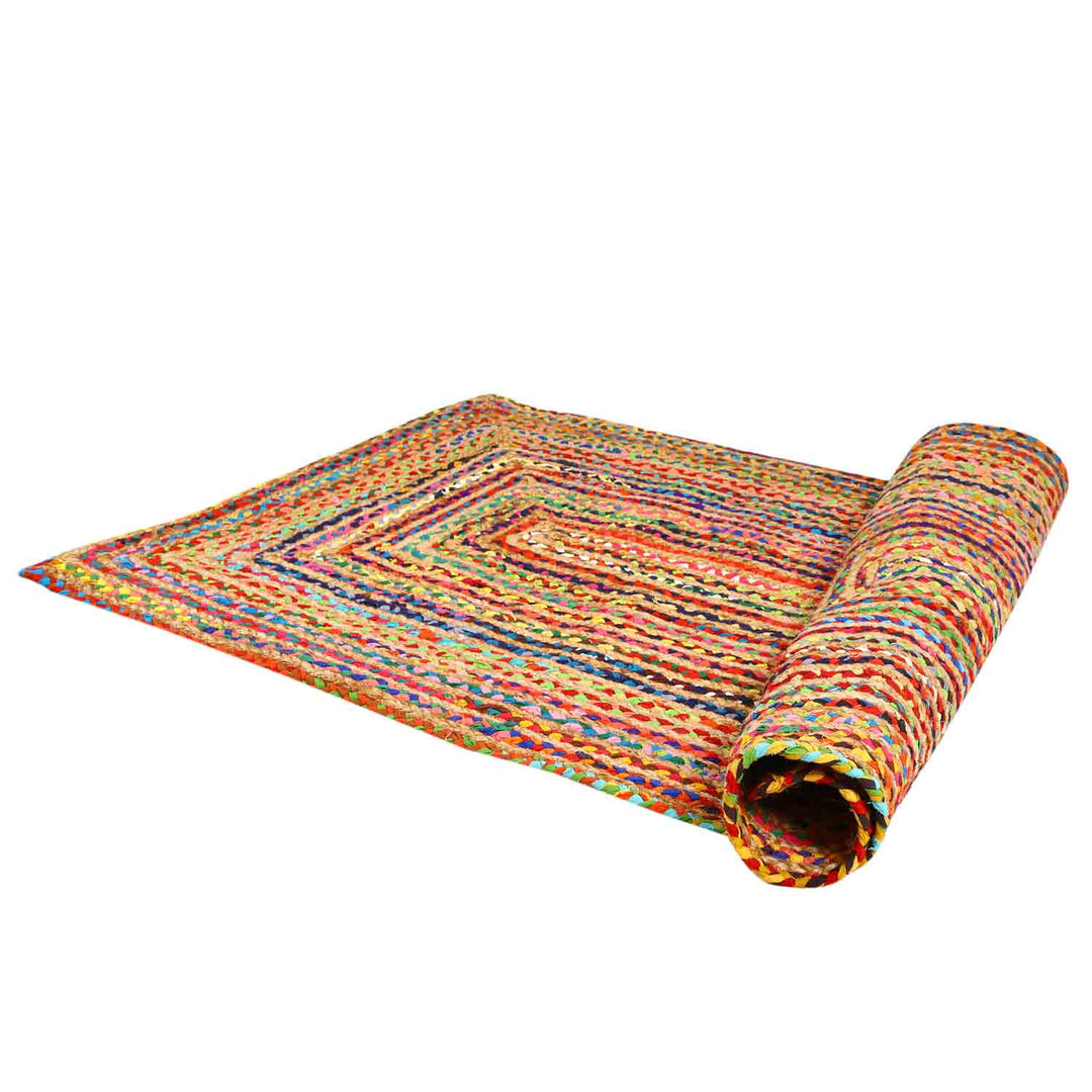 Jute rug Esha colorful