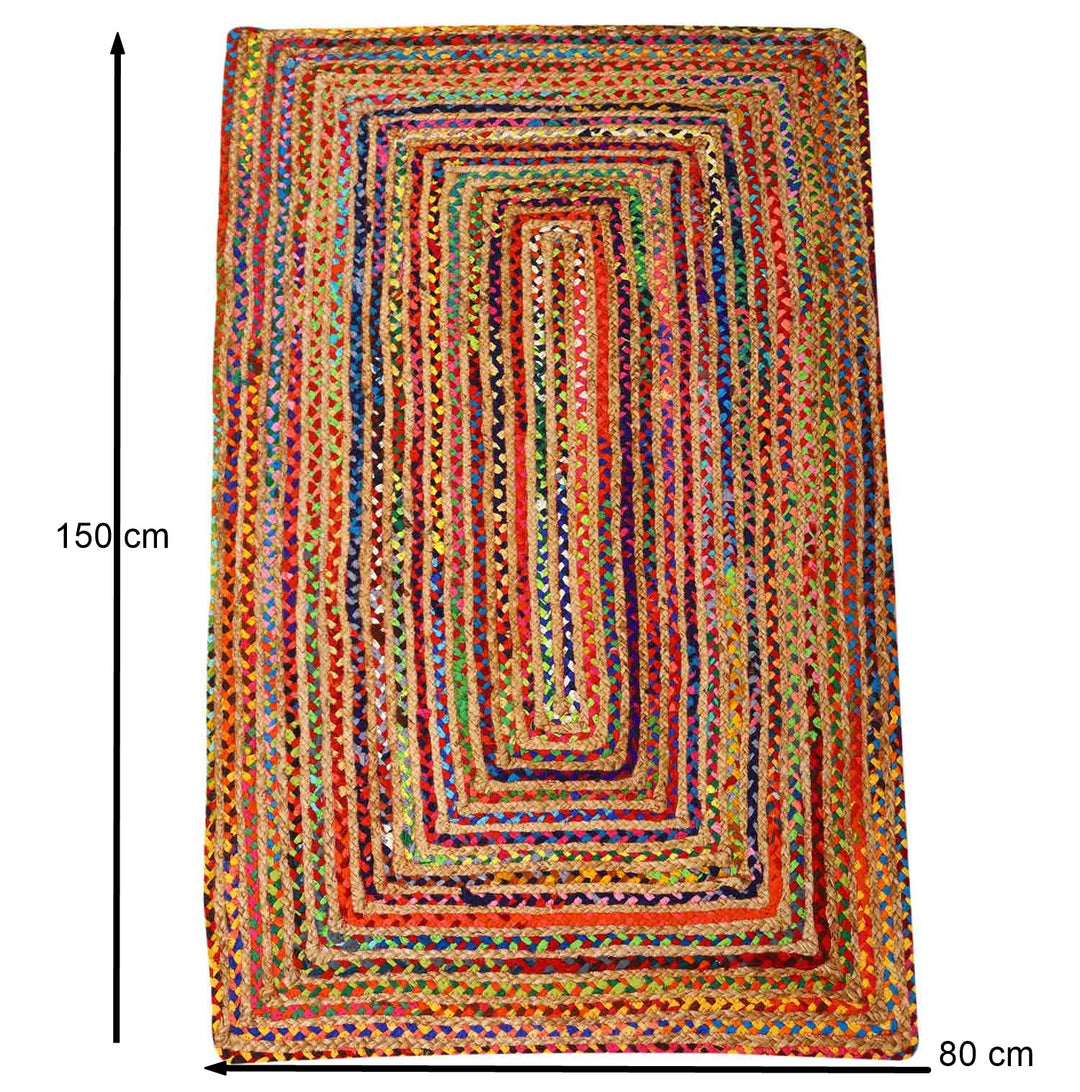 Jute rug Esha colorful