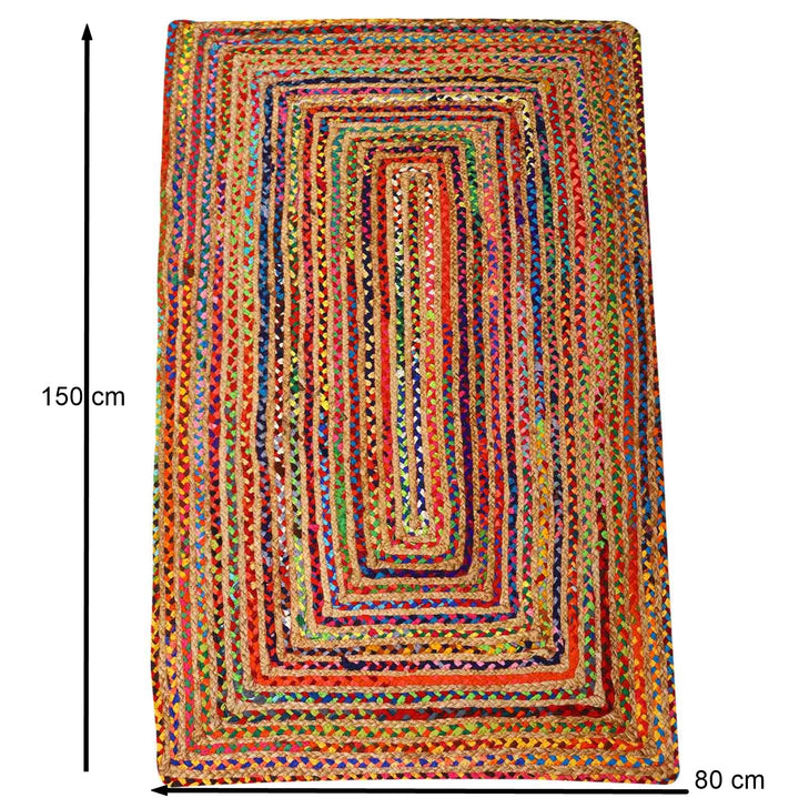 Jute rug Esha colorful