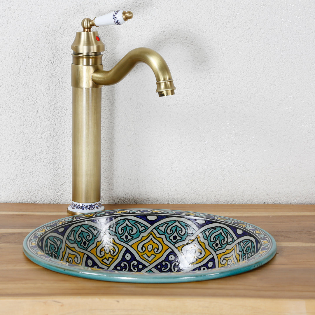 Countertop sink, round