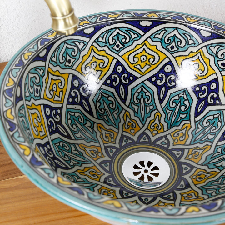 Countertop sink, round