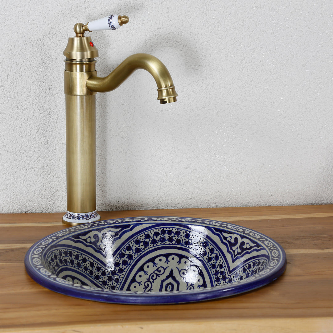 Countertop sink, round
