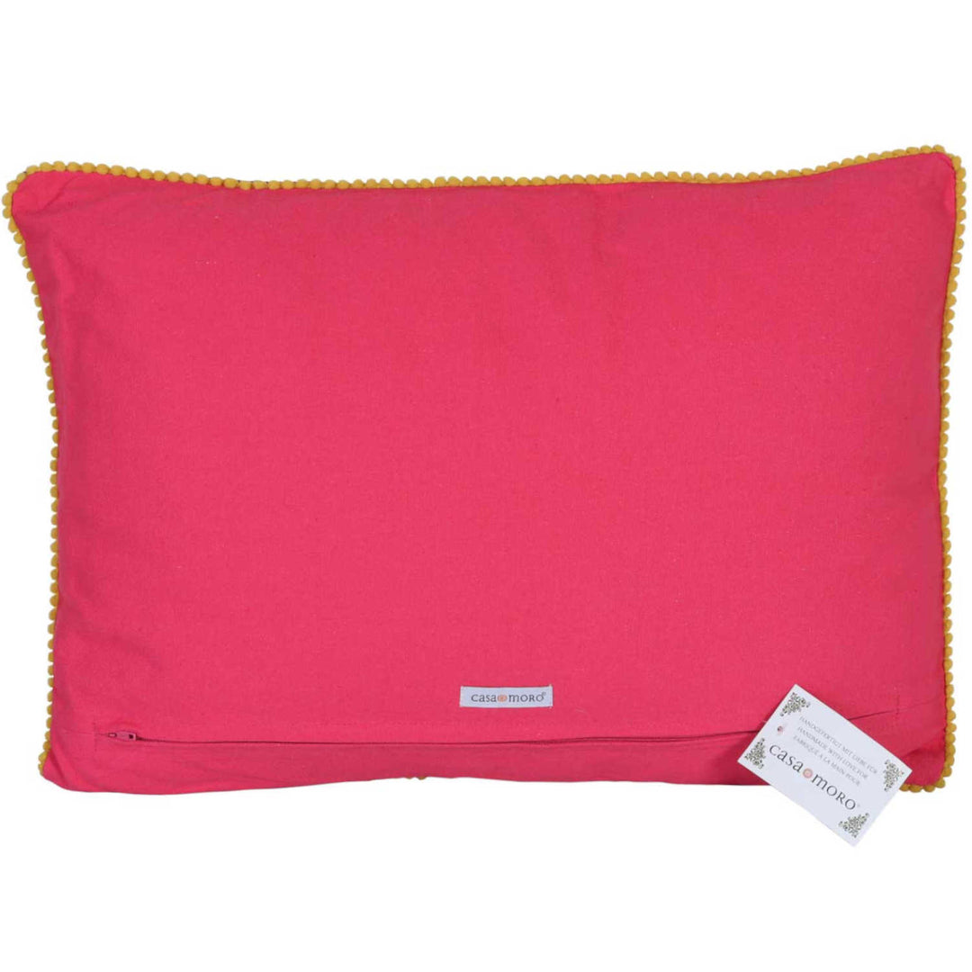 Santa cushion with pom-poms