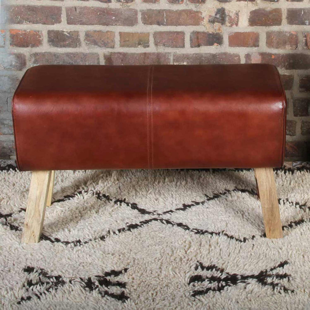 Genuine leather bench seat Vinod