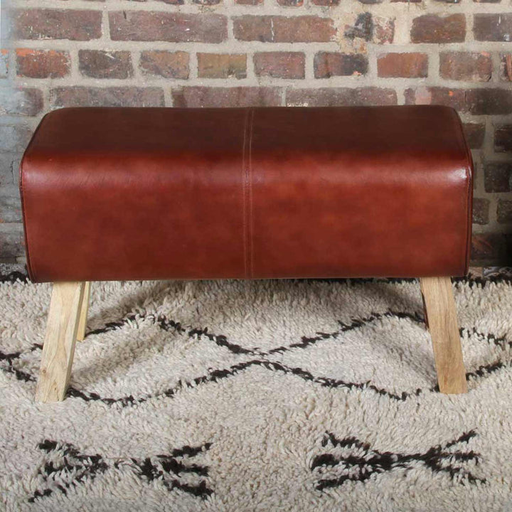 Genuine leather bench seat Vinod