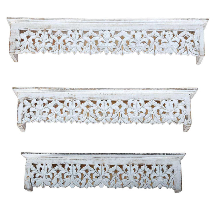 Mandala wall shelf Moucharabi set of 3
