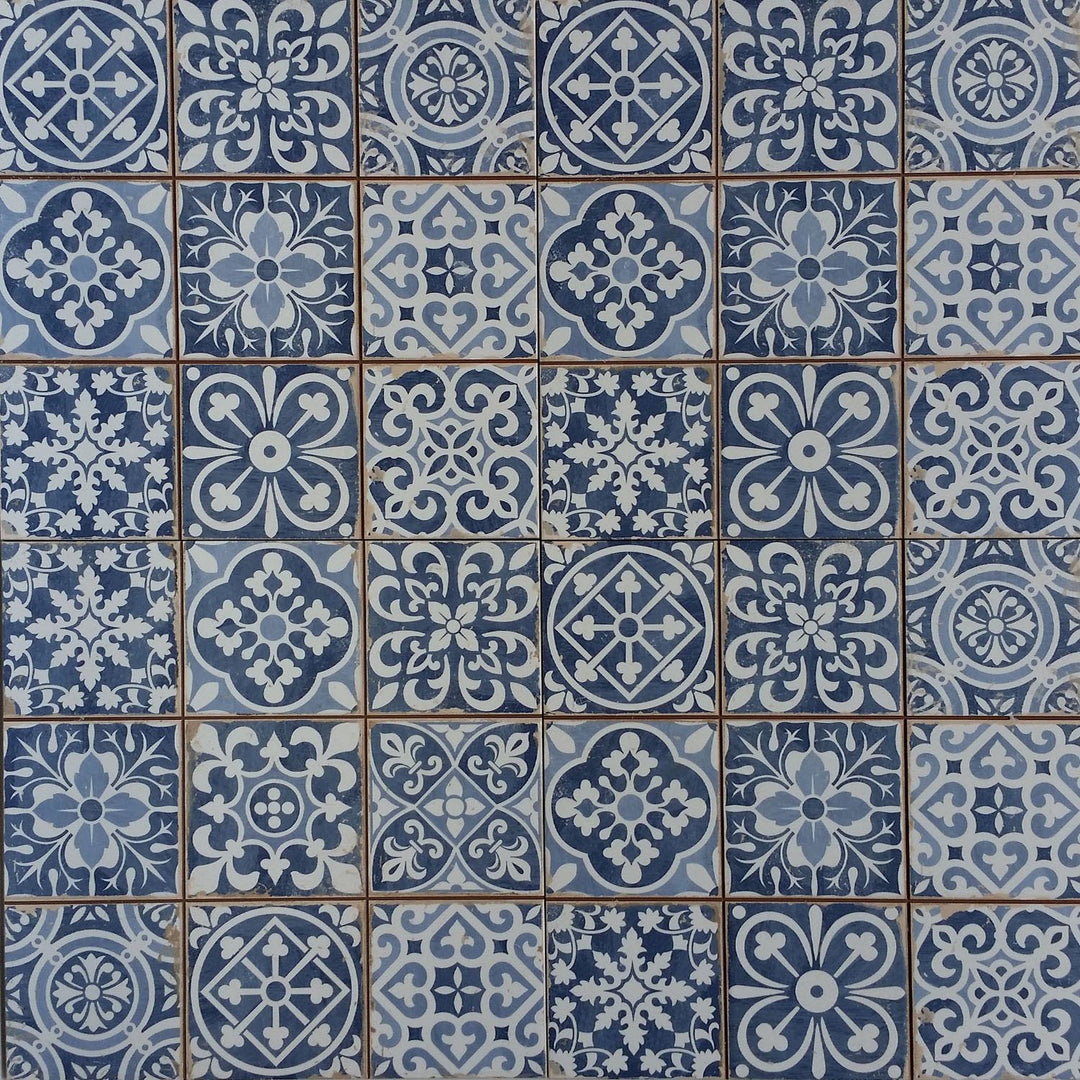 Moroccan tiles Rahel Blue Patchwork