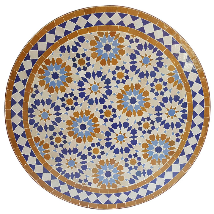 Mosaic bistro table, round, 70 cm, Ankabut brown