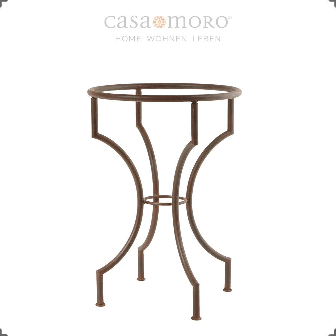 Zellige-Mosaiktisch in Schwarz-Weiß, Durchmesser 60 cm, Höhe 75 cm