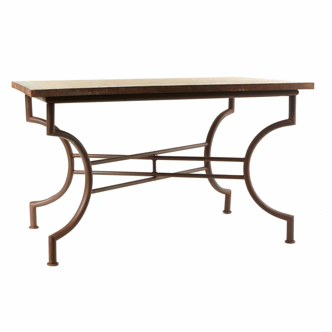 Mosaic dining table 120x80 green white glazed