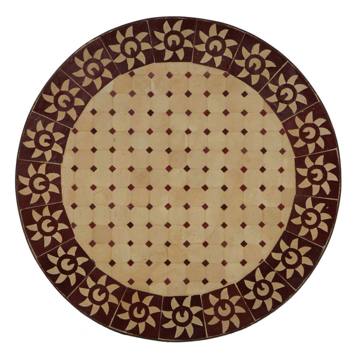 Mosaic table D80 Sun Bordeaux