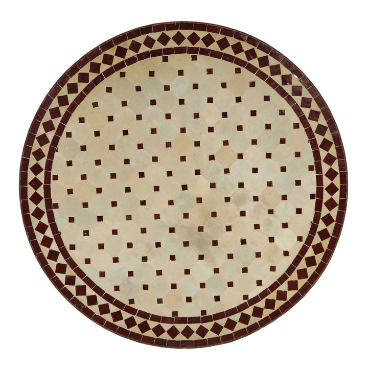 Mosaic table D90 Bordeaux/Rhombus