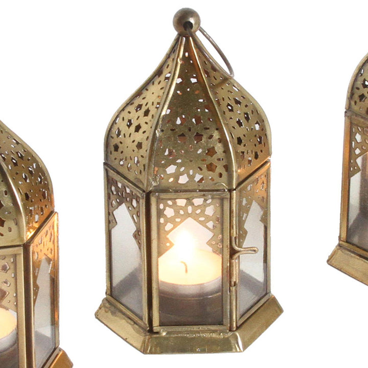 Oriental glass lanterns Nael Transparent Set of 4