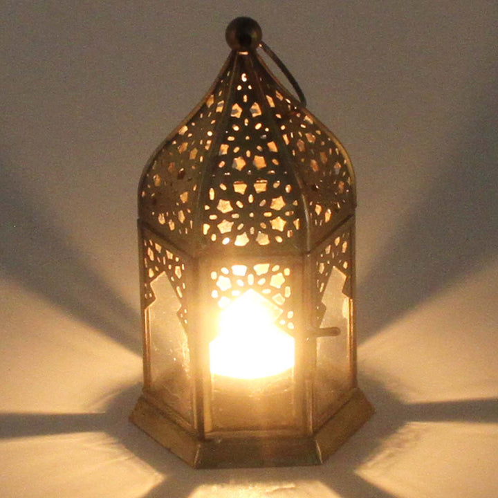 Oriental glass lanterns Nael Transparent Set of 4