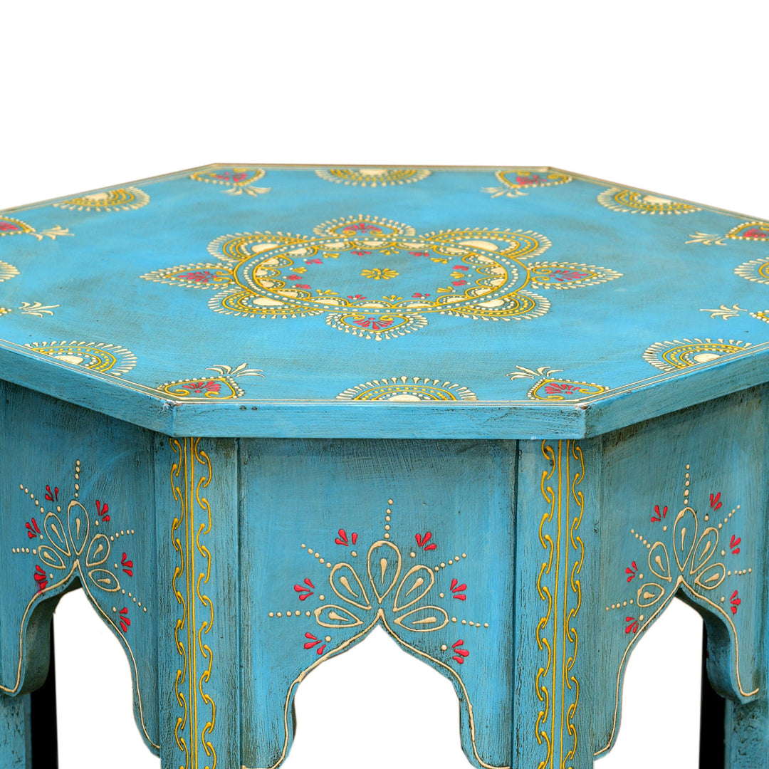 Saada Blue Oriental Side Table L