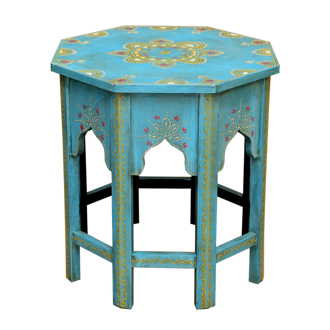 Saada Blue Oriental Side Table L