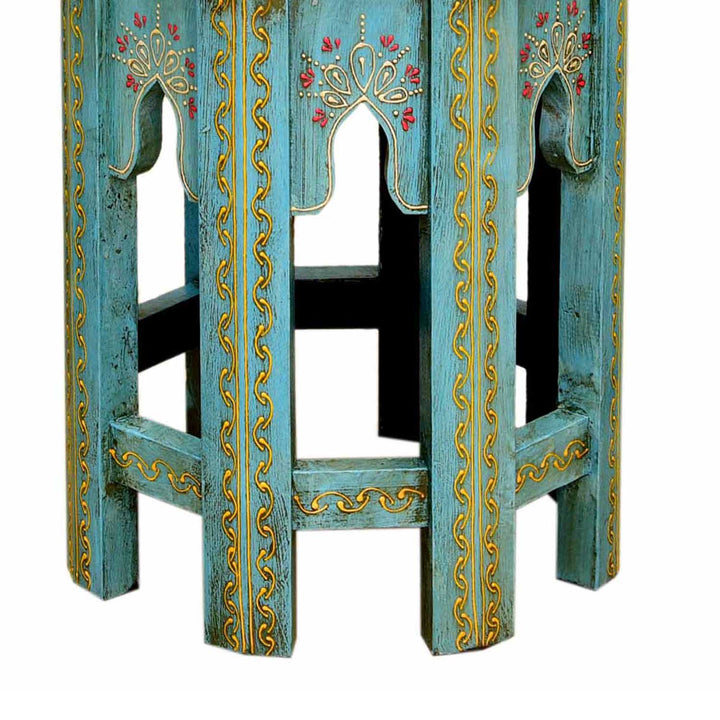 Saada Blue Oriental Side Tables, Set of 2