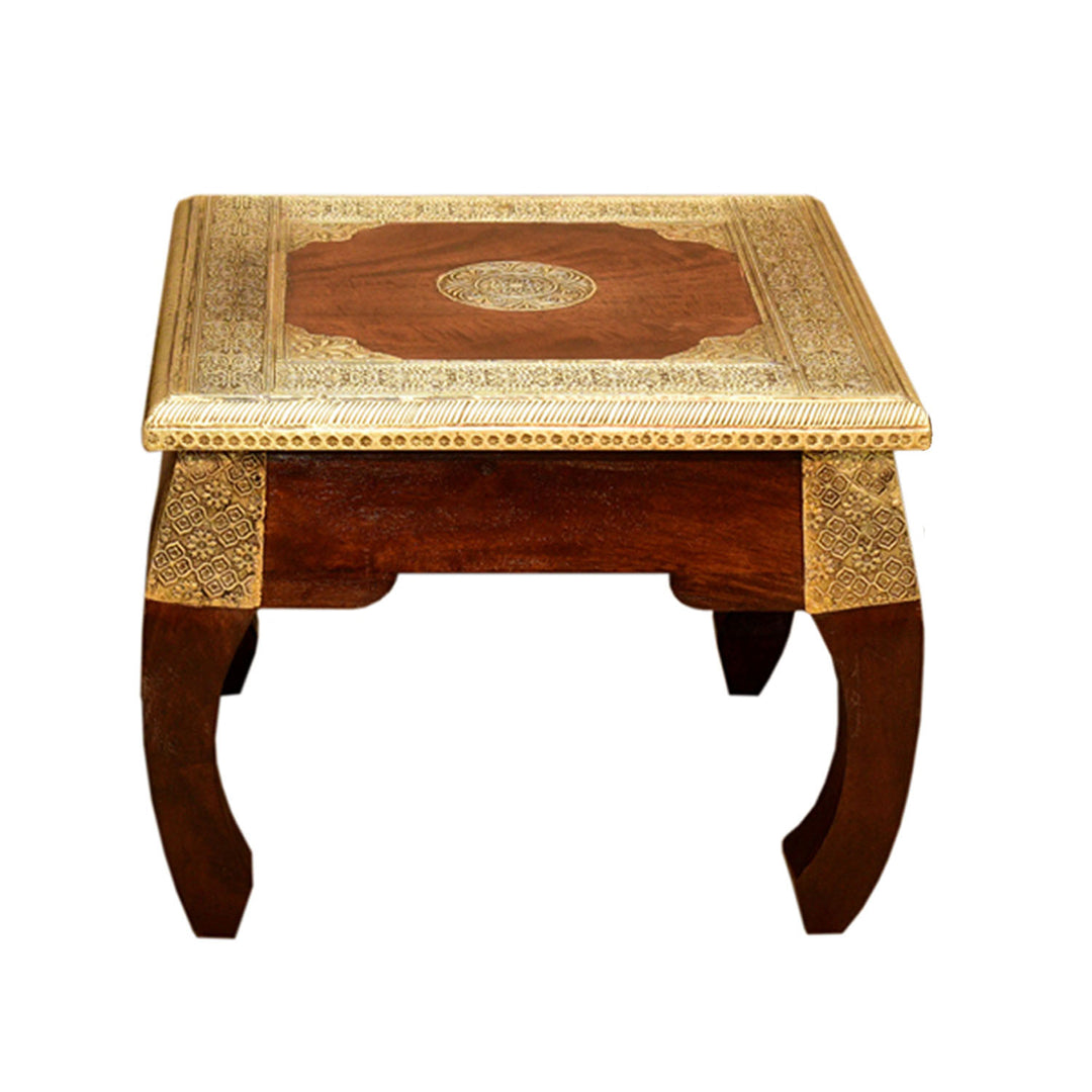 Oriental opium table, brass M