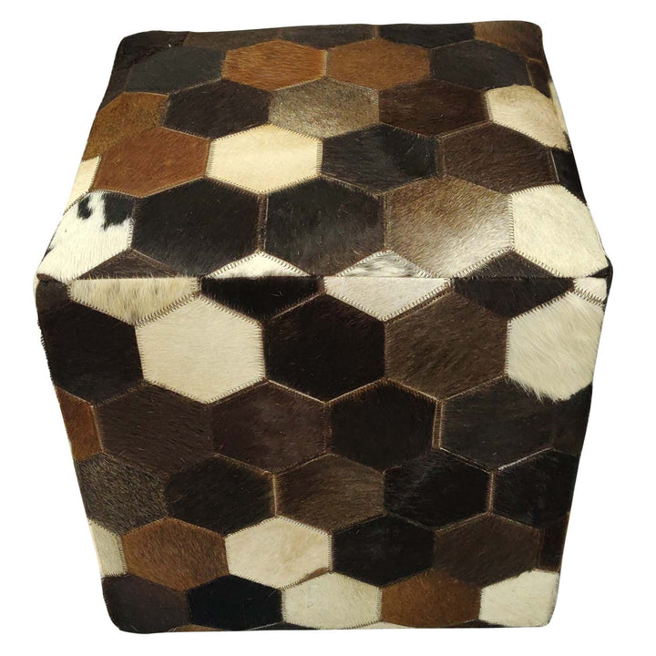 Vanita patchwork leather seat cushion
