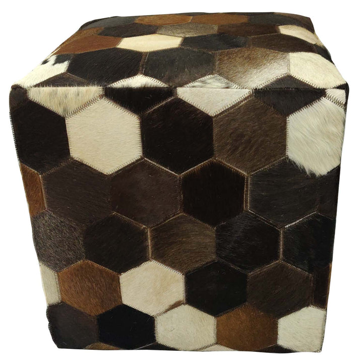 Vanita patchwork leather seat cushion