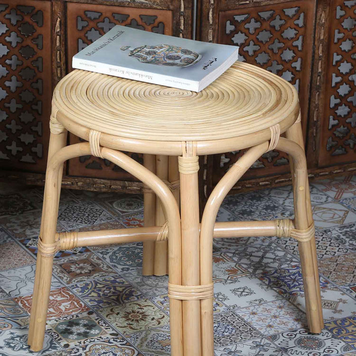 Deria rattan side table