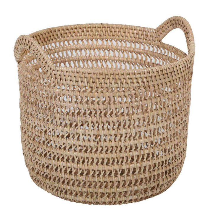 Eda natural rattan basket with handle