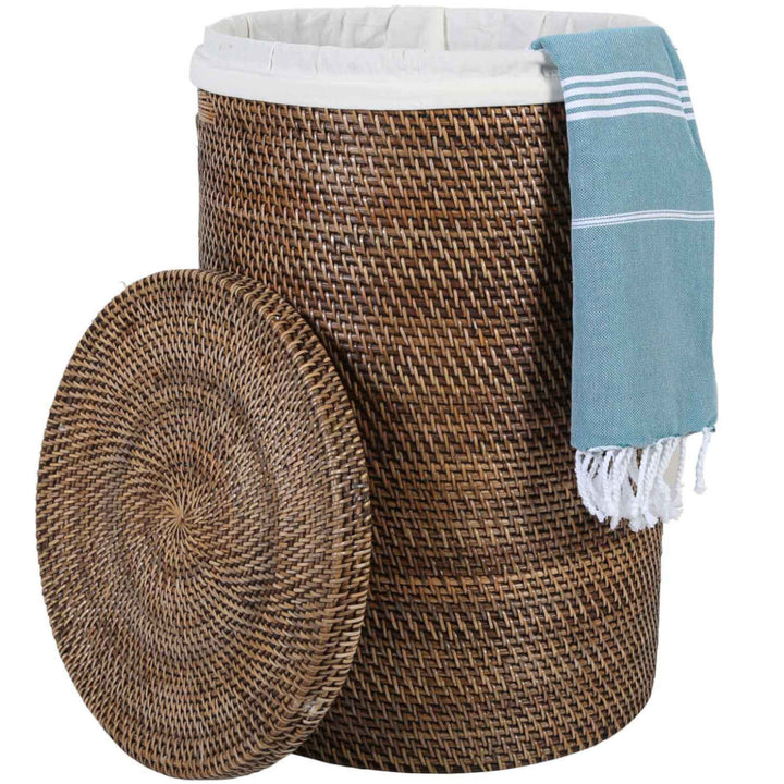 Rattan laundry basket Cleo Brown
