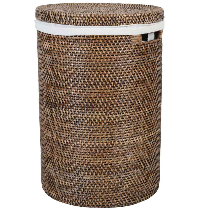 Rattan laundry basket Cleo Brown