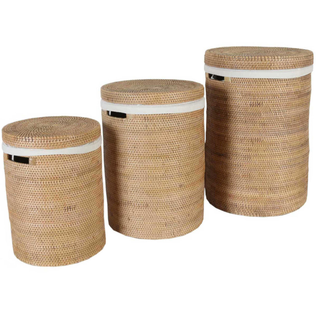 Rattan laundry basket Cleo Natural