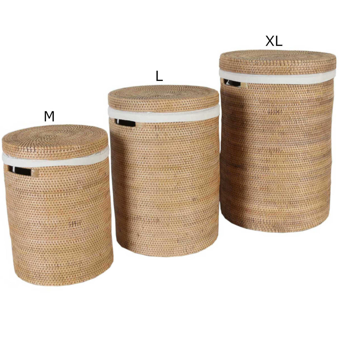 Rattan laundry basket Cleo Natural