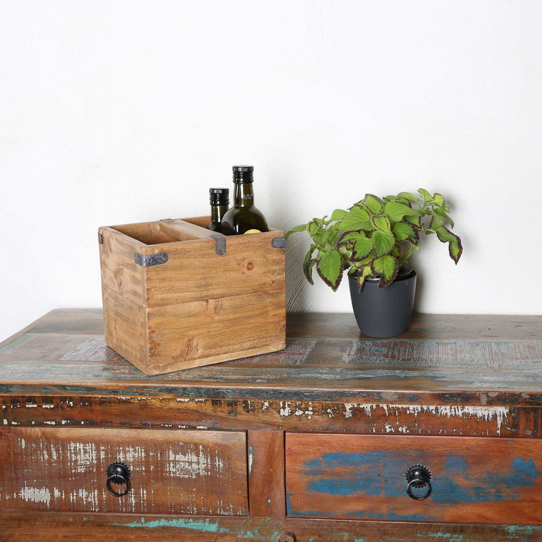 Teak wood box Enzo set of 3