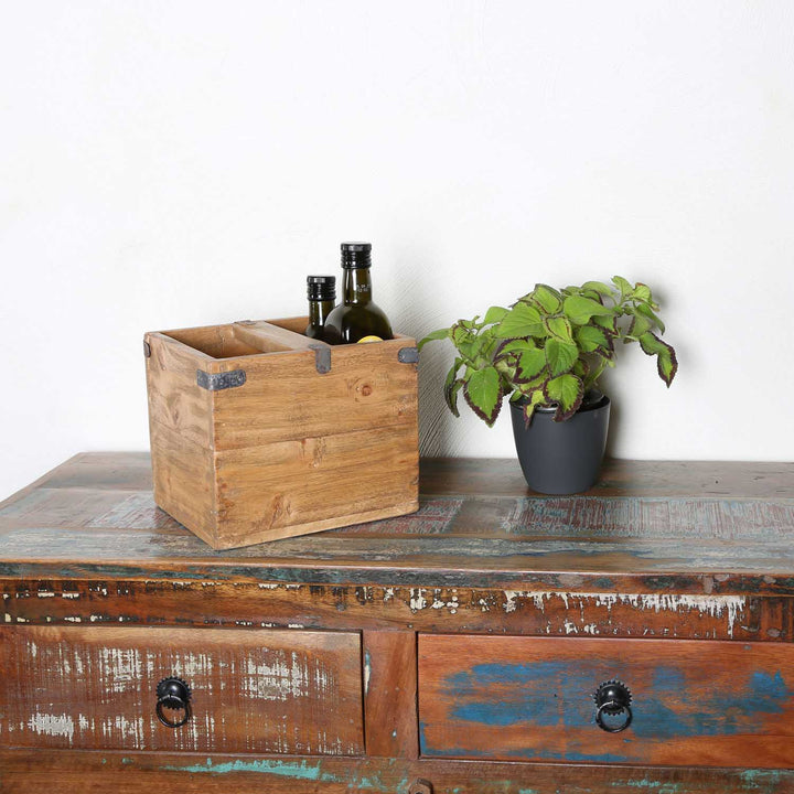 Teak wood box Enzo set of 3