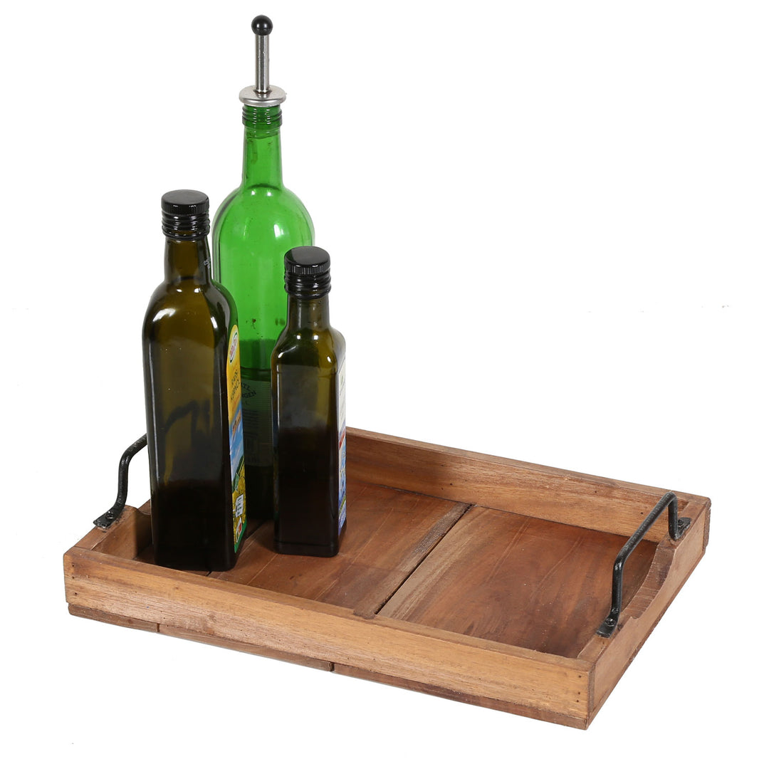 Teak wood tray Gloria set of 3