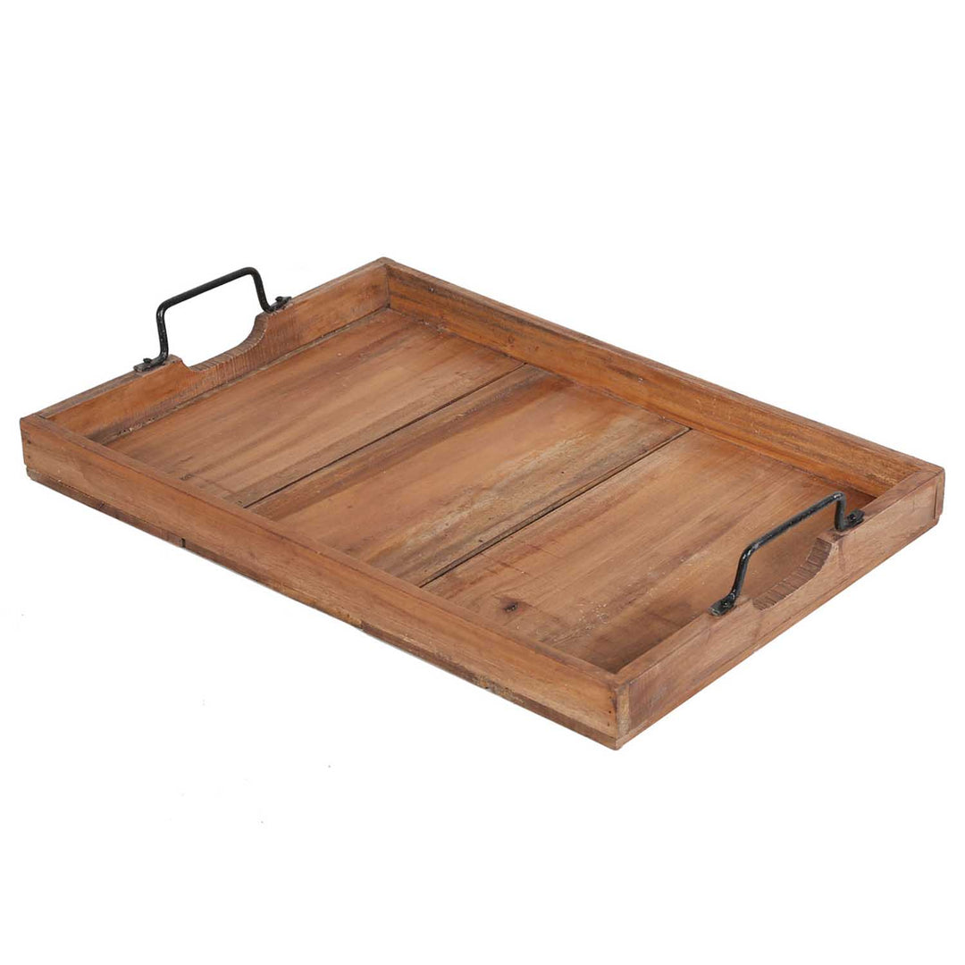 Teak wood tray Gloria set of 3