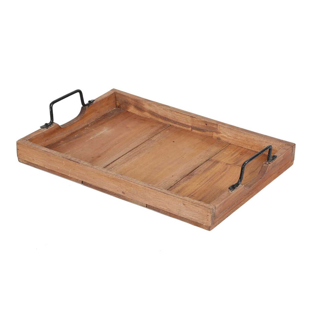 Teak wood tray Gloria set of 3