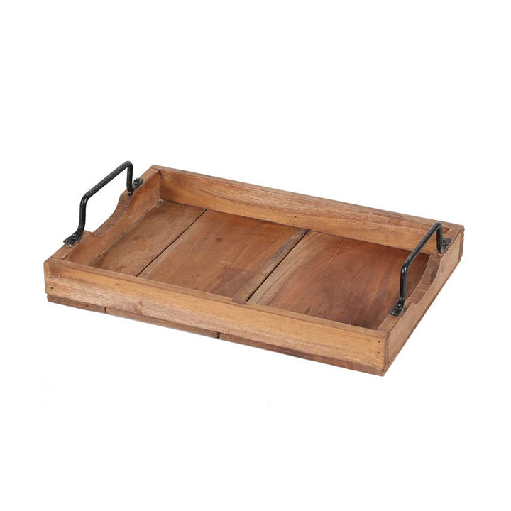 Teak wood tray Gloria set of 3